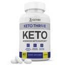 Keto Thrive Keto ACV Pastile 1275MG Keto suport Blend Capsule Alternative la Keto ACV Gummies Formulat cu Apple Cider Oţet extra Virgin Olive ulei pulbere verde Ceai frunze 60 capsule