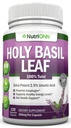 Holy Basil Leaf Capsule - 500mg - 2,5% Acid Ursolic - 120 Capsule Vegan - Real Tulsi Extras Supliment - pozitiv Mindset - Adaptogenic & Ayurvedic Herb