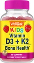 Ei bine Da Vitamina D3 + K2 pentru copii Gume - Vitamina D3 1000 UI, K2 100 MCG - Suport pentru sanatate osoasa si musculara, arome naturale, OMG gratuit, gluten gratuit, Vegan - K2 D3 Suplimentul de vitamine- 60 Gume