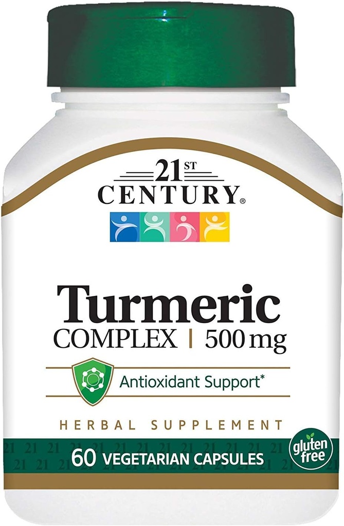 Complex Turmeric din secolul XXI 500 mg - 60 capsule vegetariene, ambalaj cu 4 capsule