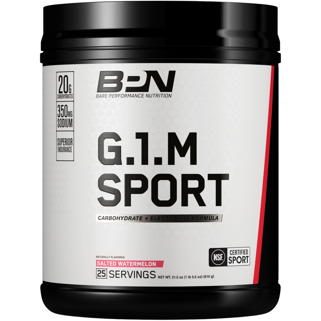 NUTRIŢIE DE PERFORMANŢĂ BARE, BPN G.1.M Du-te încă o dată Sport, Endurance Training Fuel, Superior Carbohidrat & Electrolits pulbere Formula, Reduceţi oboseala, Pepene verde sărat, 25 Serviri