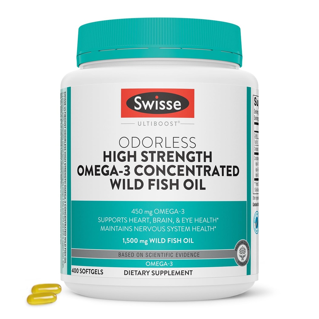 Swisse ulei de pește sălbatic Omega 3 Suplimente pentru femei și bărbați 