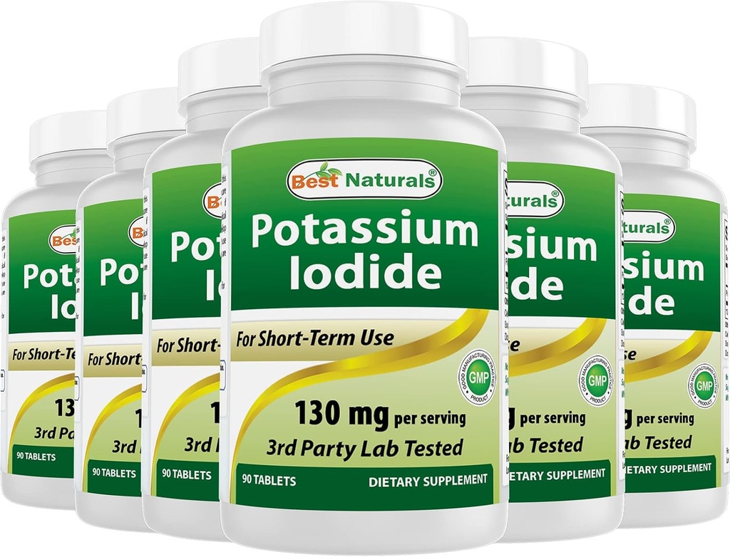 Cele mai bune naturale Iod de potasiu 130 mg per Serving - Supliment alimentar, 90 comprimate (6)