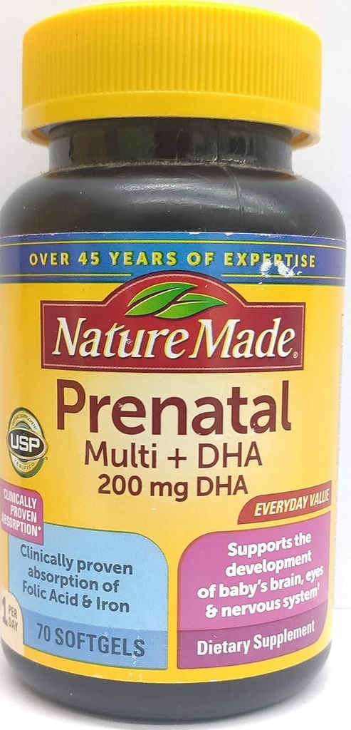 Natura face Multi Prenatal + DHA, 70 softgels