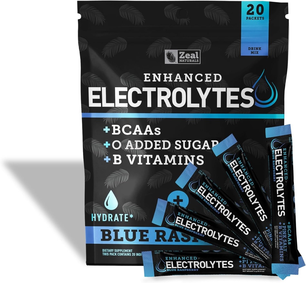 Pachete cu praf de electrolită îmbunătăţite (Blue Raspberry 
