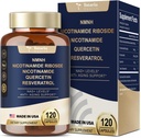 Totaria NMNH (Dihidronicotamidă Mononucleotidă), NMNH Supliment w/Niacinamidă (Vitamina B3), Querbetin, Trans-Resveratrol, Suport NAD+, Skin Cell Health*, Anti-Aging & Energy, 120 Caps