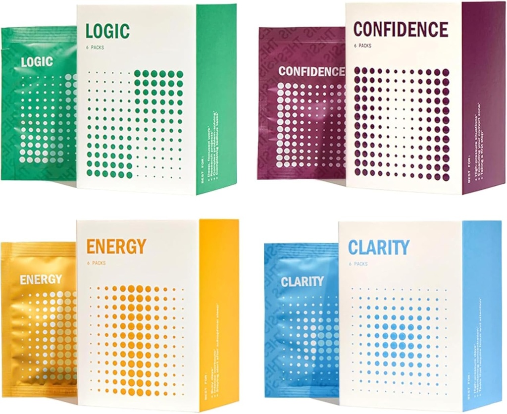 Teza Kit Starter - Nootropic Cognitive Suplimente cu Claritate, Logică, Încredere și Energie - Promovează Focus mental, Energie Naturală și Memorie - 24 Serviri - 1 lună de aprovizionare
