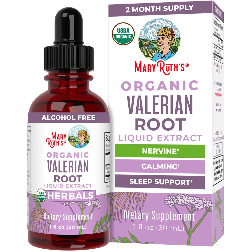MaryRuth Organics Valerian picături lichid root 