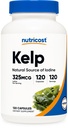 Capsule Nutricost Kelp, 325mcg de iod, 120 capsule, vegetariane, fără GMO & Gluten