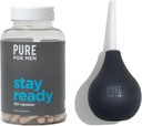 Pure pentru bărbați Stay Ready Fiber Supliment (120 Ct) + Bum Bulb Douche Kit Anal
