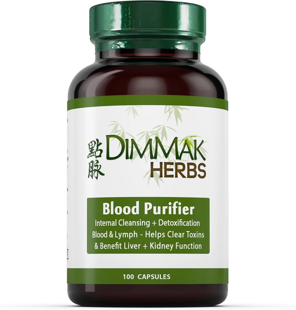 Dimmak Herbs Certified Organic Blood Purifier for Intern Cleansing & Detoxifiere + Beneficii Ficat și rinichi Funcție 