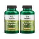 Swanson Charcoal activat - Supliment natural de sustinere absorbtie sanatoasa - Ajuta w / Blooting & mentinerea regulatitatii Bowel - (120 capsule, 520 mg per Servire) 2 ambalaj