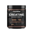 NatureBell Creatina pulbere monohidrat - 500g - pulbere micronizata - Livrează 5.000mg Creatină per servire - Pre-workout sau post-workout de sprijin* - Vegan & Keto Friendly - Unflavored