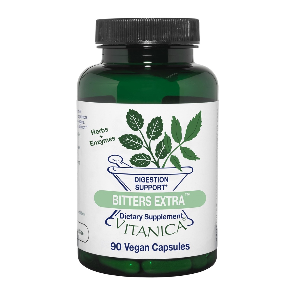 Vitanica Bitters Extra, Digestion Support, Vegan, 90 Capsule