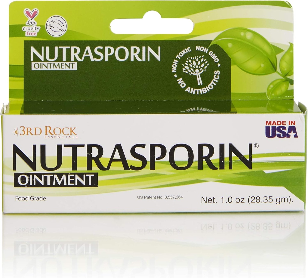 A 3-a Rock Essentials Nutrasporin Silver Ointment, Toxic-free, Petroleum-Free, Non-Antibiotic, Primul Ajutor, Food Grade Ointment, 1.0oz, Pachet de 1
