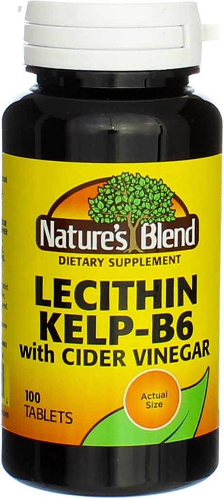Blend Lecithin Kelp-B6 cu cidru Oţet 100 Taburi (Model: 079854600704)