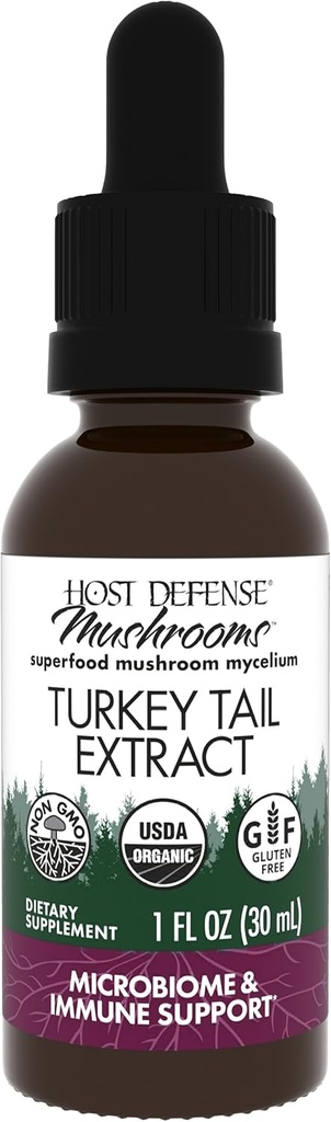 Hoste Defense Turcia Tail Extract - Digestive Health & Immune Response Supplement - Mushroom Supplement for Gastrointestinal & Gut Microbiome Support - 1 fl oz (30 Servings) *