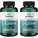 Swanson Free Form L-Lysine - Natural Supplement Promoving Stress Support & Nervos System Health - May Promove Relaxation 500 Milligrams 100 Capsule (2 Pack)