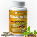 Capsule Ashwagandha, 90 capsule Vegane, 10,100 Mg per capsulă 