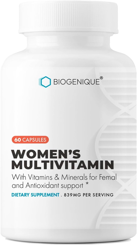 Femei Multivitamine, Vitamine zilnice pentru femei cu vitamine A, C, D, E, B-6 şi B-12, Metabolizare energetică, Suport osos şi imun, 60 Capsule