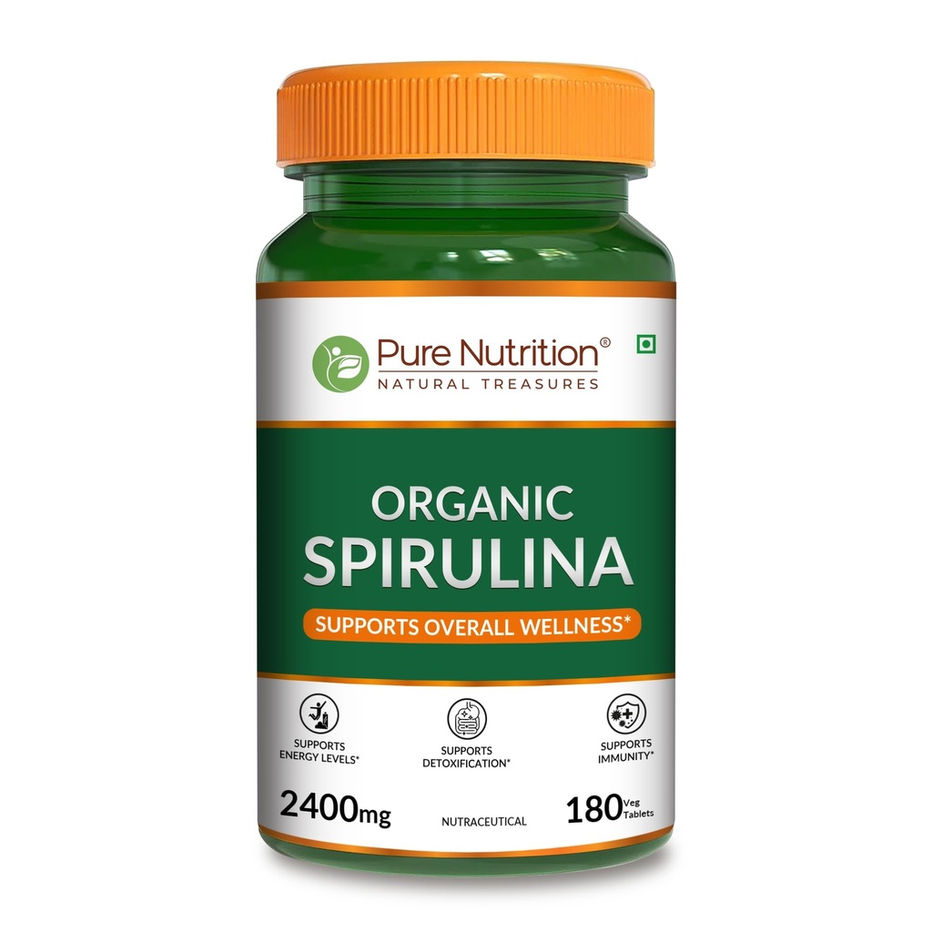 Pure Nutriție Spirulina organic 2400 mg per Servire 
