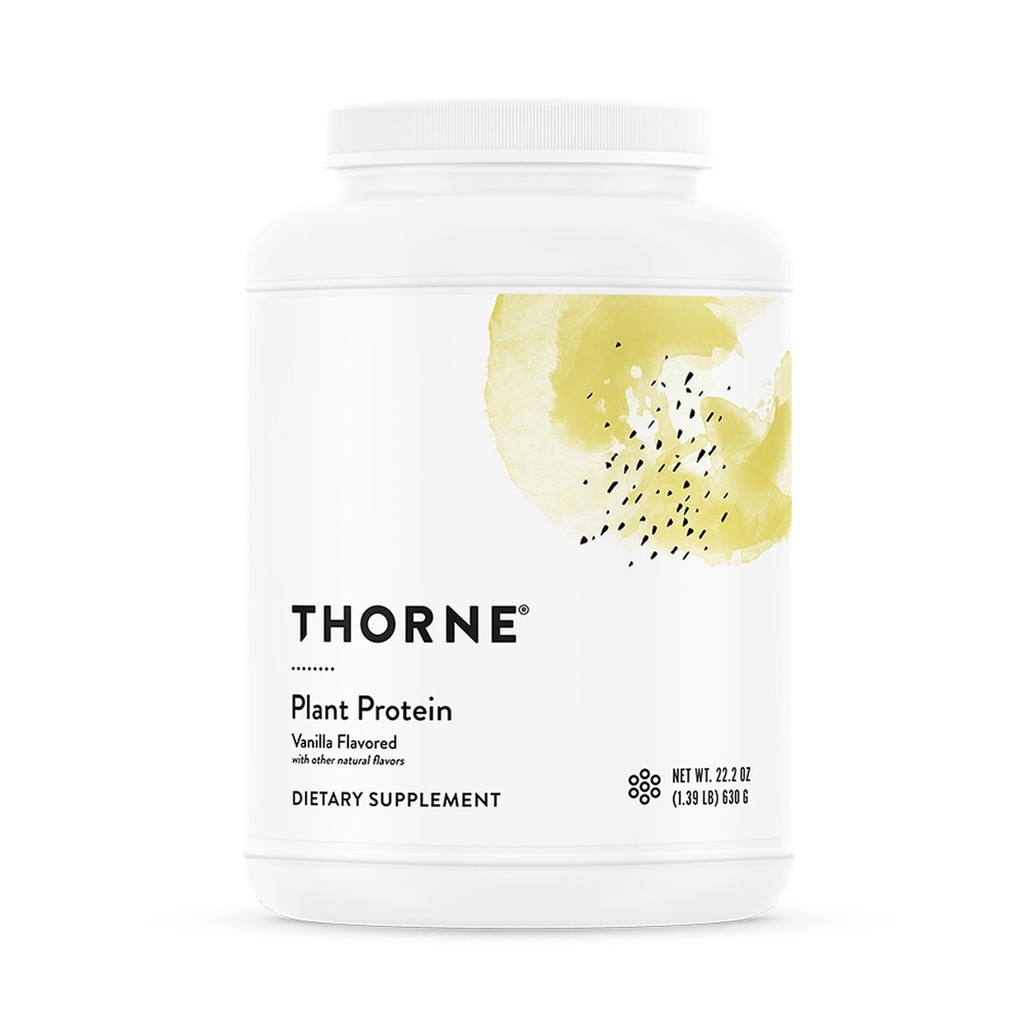 THORNE Plant Protein, 22 g Pea, Rice & Chia Protein Powder, 20 Servings
