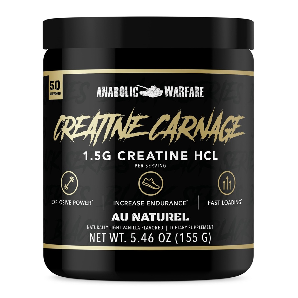 Carnage Creatine, Creatine HCL, Suporturi Putere optimă, Rezistență, Mass musculare și încărcare rapidă *