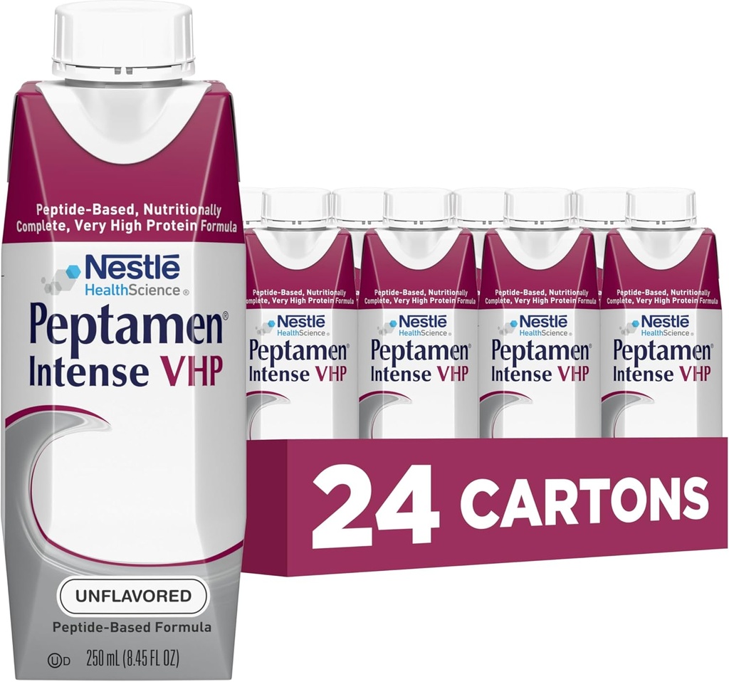 Nestle Peptamen Intense VHP Tube Feeding Formula 250 ml fără aromă Cutie 24 Ct