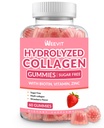 Gume de colagen pentru femei, Colagen peptide hidrolizate Gume cu biotină, Colagen Suplimente Gummy cu vitamina B12, C, D, Zinc pentru unghie de piele păr