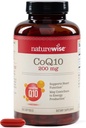NatureWise CoQ10 200mg Softgels, Ubichinonă de înaltă potenţă - Supliment Coenzime Q10 - Antioxidant pentru sănătatea inimii + Energie - Vegan, non-GMO, Gluten-Free - 200 Conte[200-Day Supply]