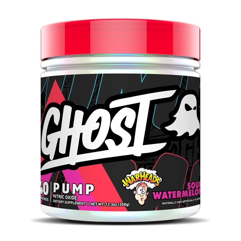 Pudră de oxid nitric de pompă GHOST, focoase pepene verde - 40 Serviri - Suplimente de pre-lucrare fără zahăr și stim- L-Citrullină, Nitrat de arginină și L-glutation - Soy & Gluten-Free, Vegan