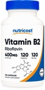 Nutricost Vitamina B2 (Riboflavin) 400 mg, 120 capsule - Gluten gratuit, non-GMO