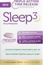 NB Sleep3 Triple Action Time Release Melatonin Sleep Aid, 10mg, Maximum Force, Drug-Free, 120 Tri-Layered Tablets, cu L-Theanină