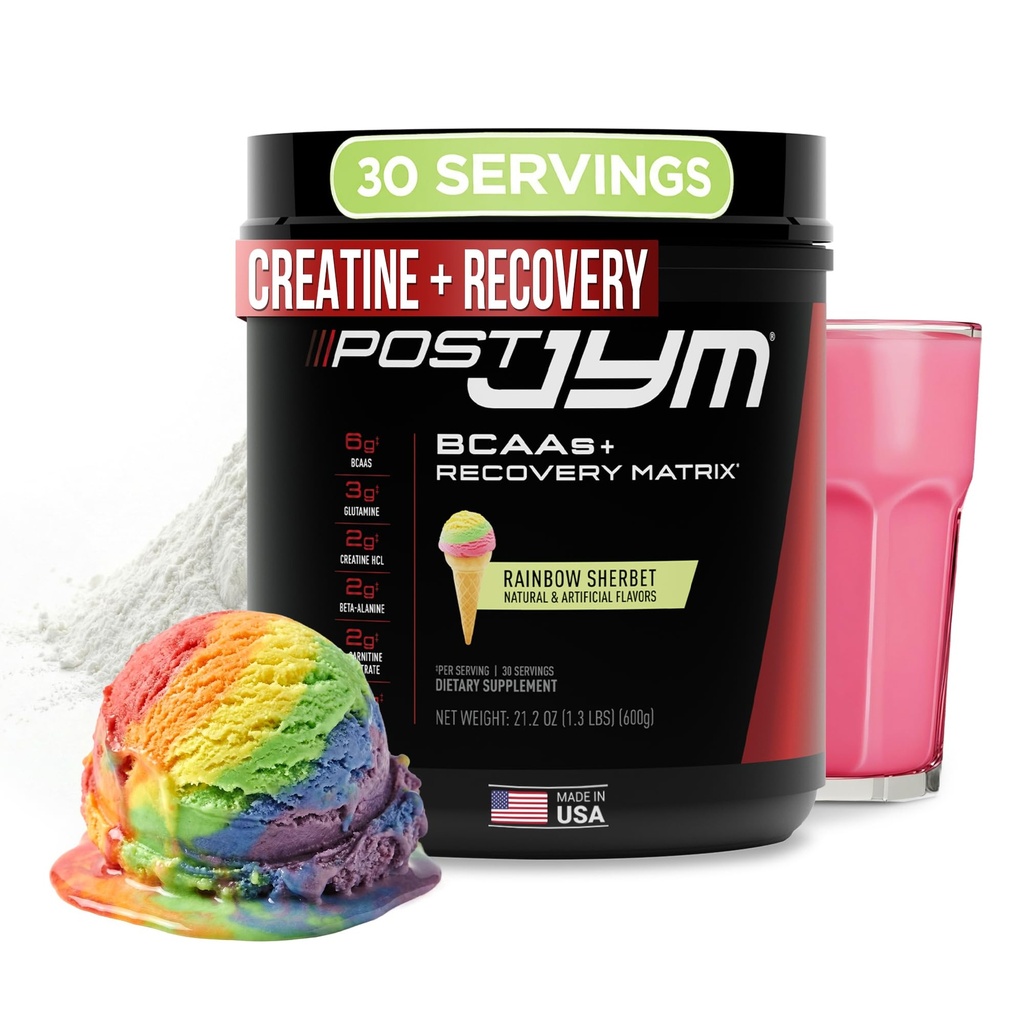 JYM Supliment Science Post JYM Active Matrix Rainbow Sherbet Amino Recovery Powder Pure Creatin HCL, B