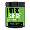 Fabrica Jacked NITROSURGE Suplimentul de antrenament pre - Booster de energie, câştiguri de putere instant, clar focalizare şi pompe intense - NO Booster & Powerful Preworkout pulbere de energie - 30 Serviri, zmeură albastră