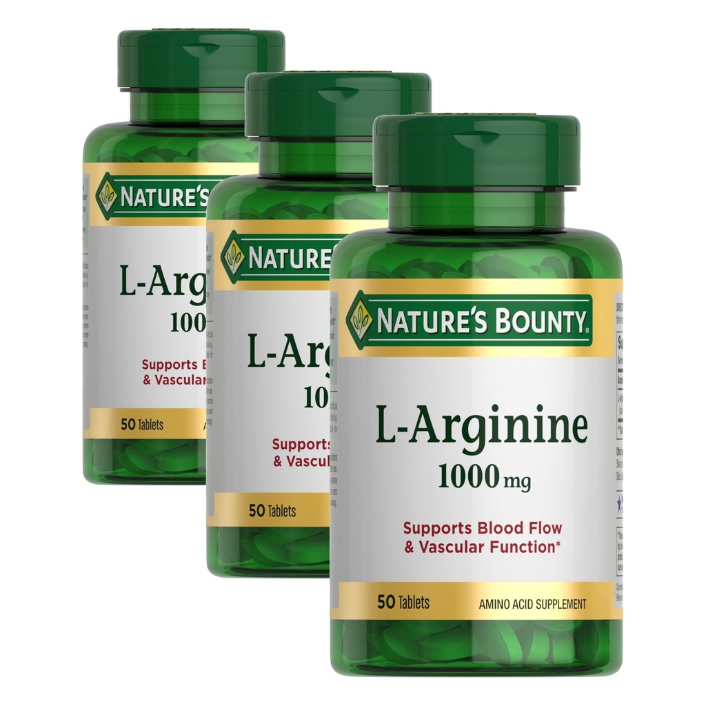 Natura's Bounty L-Arginine 1000mg pentru susținerea fluxului sanguin și funcția vasculară 