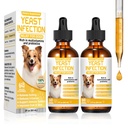 Tratamentul infectiei cu Yeast pentru câini, Tratamentul infectiei urechii Dog,Urechea mancarime,Skin & Alergie Simptome Reduce inflamatie &Relieves Iritatie,Câini picături suplimentare cu multivitamine Probiotice