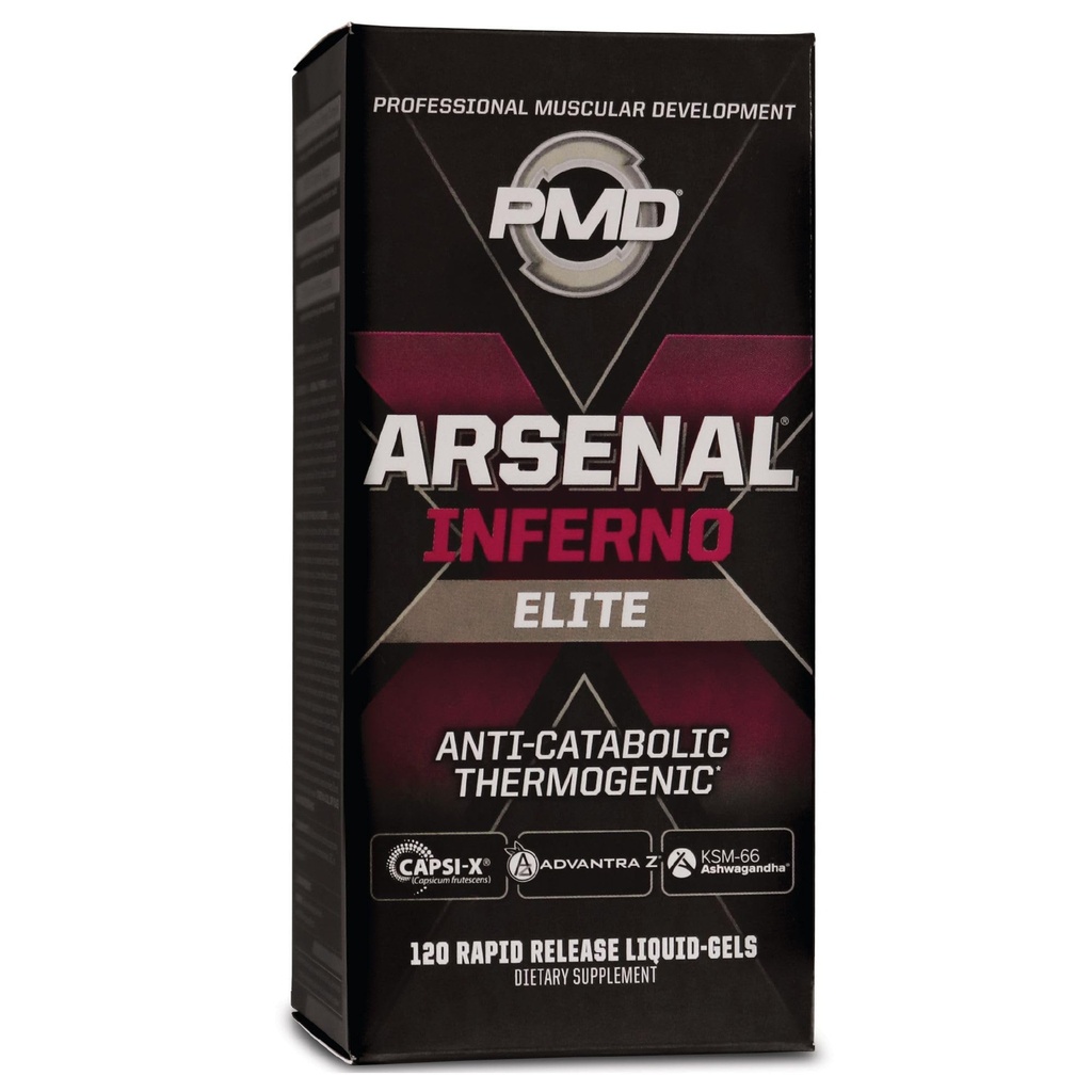 MPD Sports Arsenal X Inferno Superior rapid de acţiune Gel supliment termogenic dietetic - Fat Burner şi menţinerea muşchilor - Creșterea metabolismului şi a energiei Booster - 120 de geluri lichide