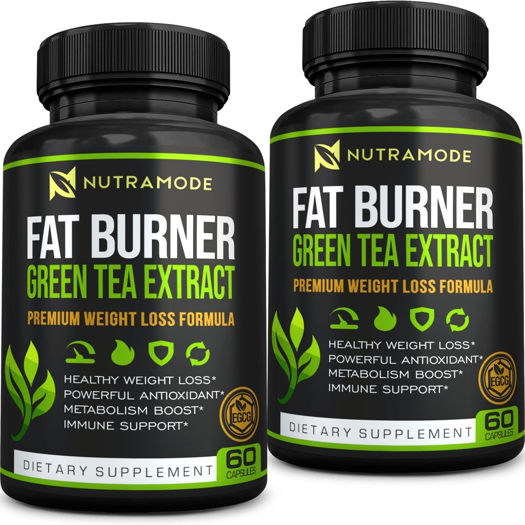 Premium extract de ceai verde Fat Burner Supliment EGCG-naturale Apetit Suppressant-sănătos pierdere în greutate Dieta pastile care funcționează rapid pentru femei și bărbați-Detox Metabolism Booster pentru a arde Belly Fat rapid-2 ambalaj