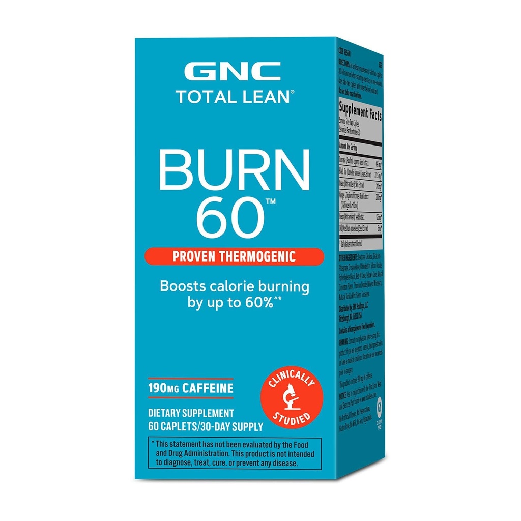 GNC Total Lean Burn 60, Clinic dovedit termogenic Formula, 30 Serviri