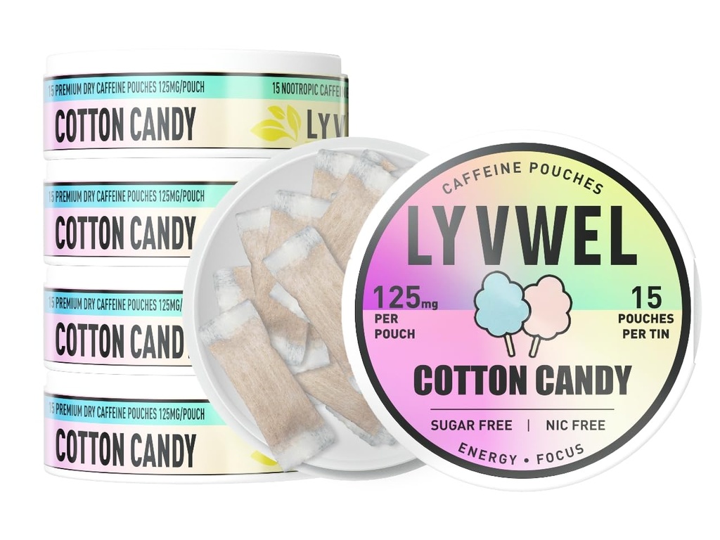 LyvWel 125mg Caffeine Energy Pouchs 