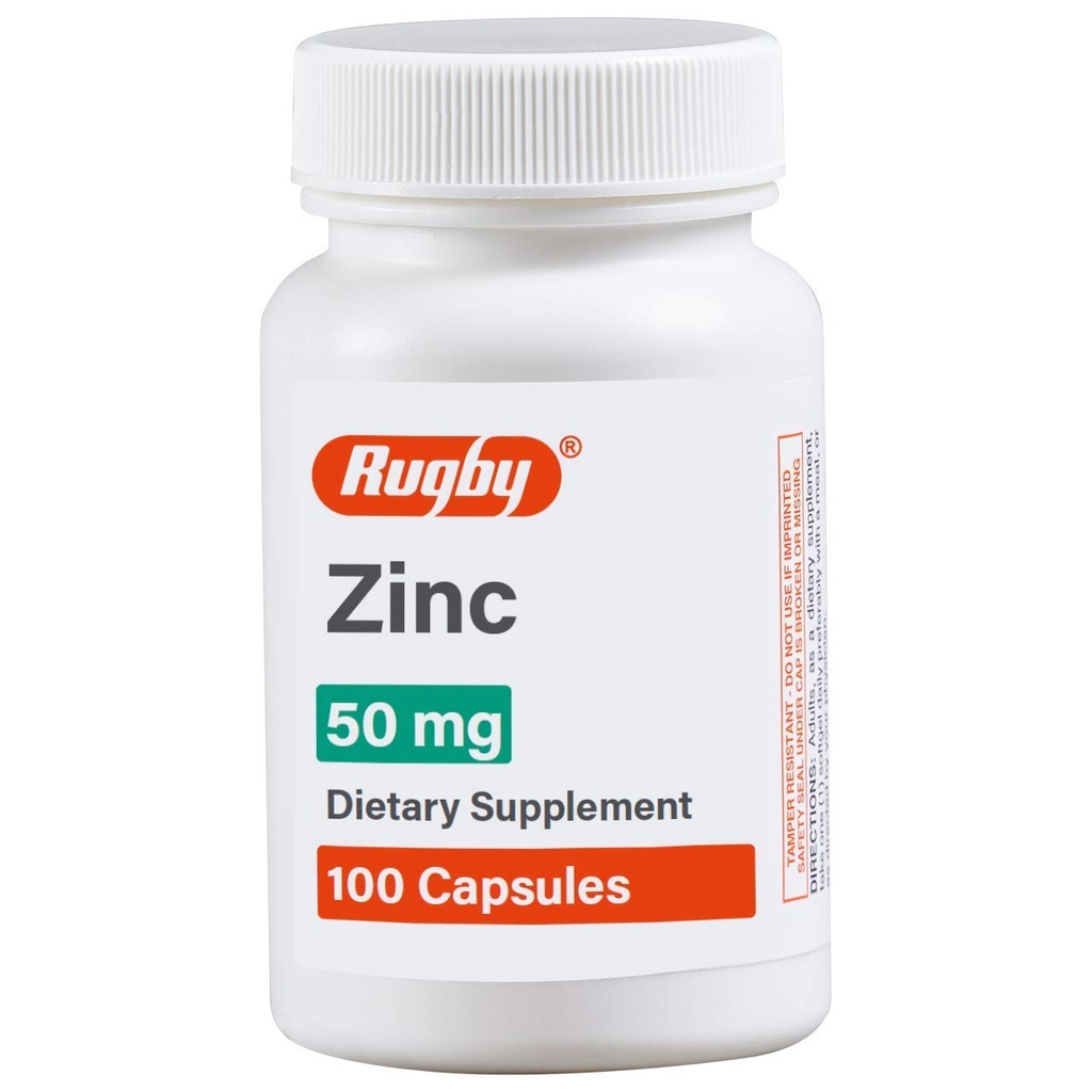 Rugby Zinc 50 mg, 100 capsule