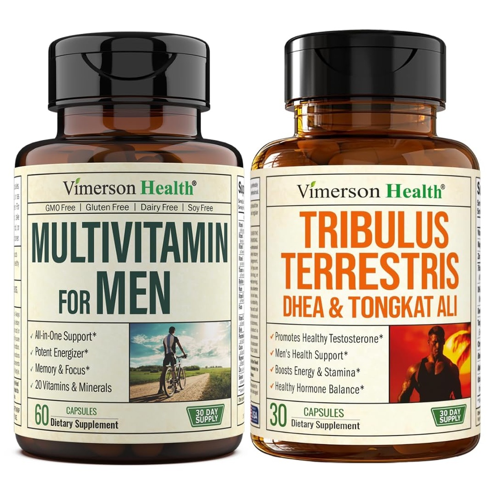 Multivitamine pentru bărbați și Tribulus Terrestris cu DHEA și Tongkat Ali 