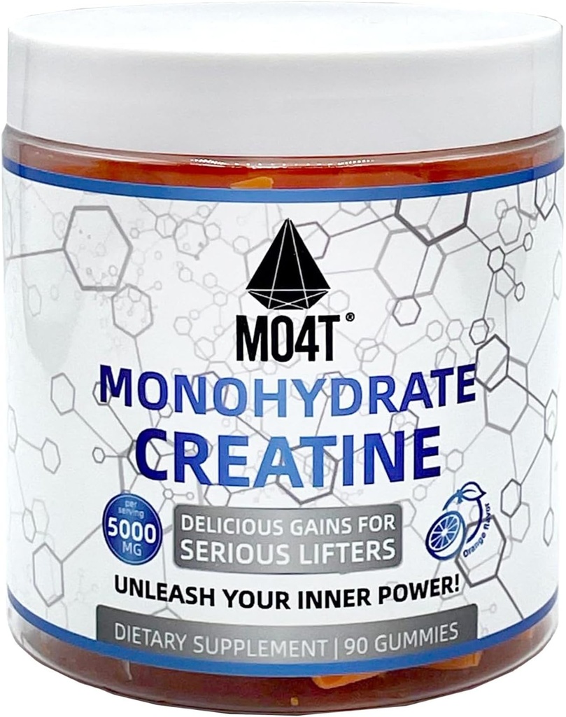 Creatin Monohidrat Gumries 5000 mg pentru bărbați și femei, Sugar Free Creatine Gumies Orange Flavor