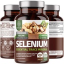 N1N Seleniu pur Premium 200MCG, Absorbţie maximă] Trace Mineral esenţial pentru a susţine imunitatea şi funcţia prostată, 180 Veg Caps