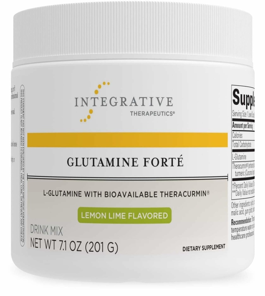 Tehnologii integrate Glutamina Forté - Daily Health Supplement* - Gut Support Drink Mix* - Vegan, Gluten-Free & Dairy-Free - Lime Flavored - 7.1 oz (30 Servings)