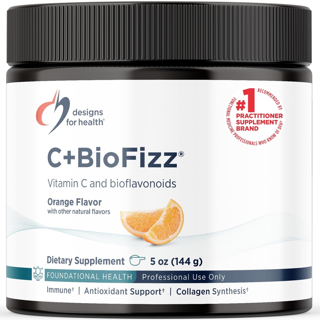 Design-uri pentru sănătate C+BioFizz Fizzy Vitamina C Drink Pulbere de mare potenta cu Bioflavonoizi - Imun + Suport antioxidant - Vegan (36 Servings / 144g)