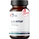 Design-uri pentru sănătate L 5-MTHF - Quatrefolic L Metilfolat Supliment 1mg (1700mcg DFE) - Metilat Folat Supliment pentru femei si barbati - Sustine metilare - non-GMO, gluten gratuit (120 capsule)
