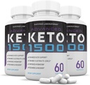 (3 ambalaj) Advanced Keto 1500 Keto pastile 1275MG Formula nouă și îmbunătățită Conține Apple Cidru Oțet extra Fecioară Olive pulbere verde Ceai frunze 180 capsule