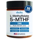 Vocks L Metilfolat 15mg 5-MTHF + metil B12 